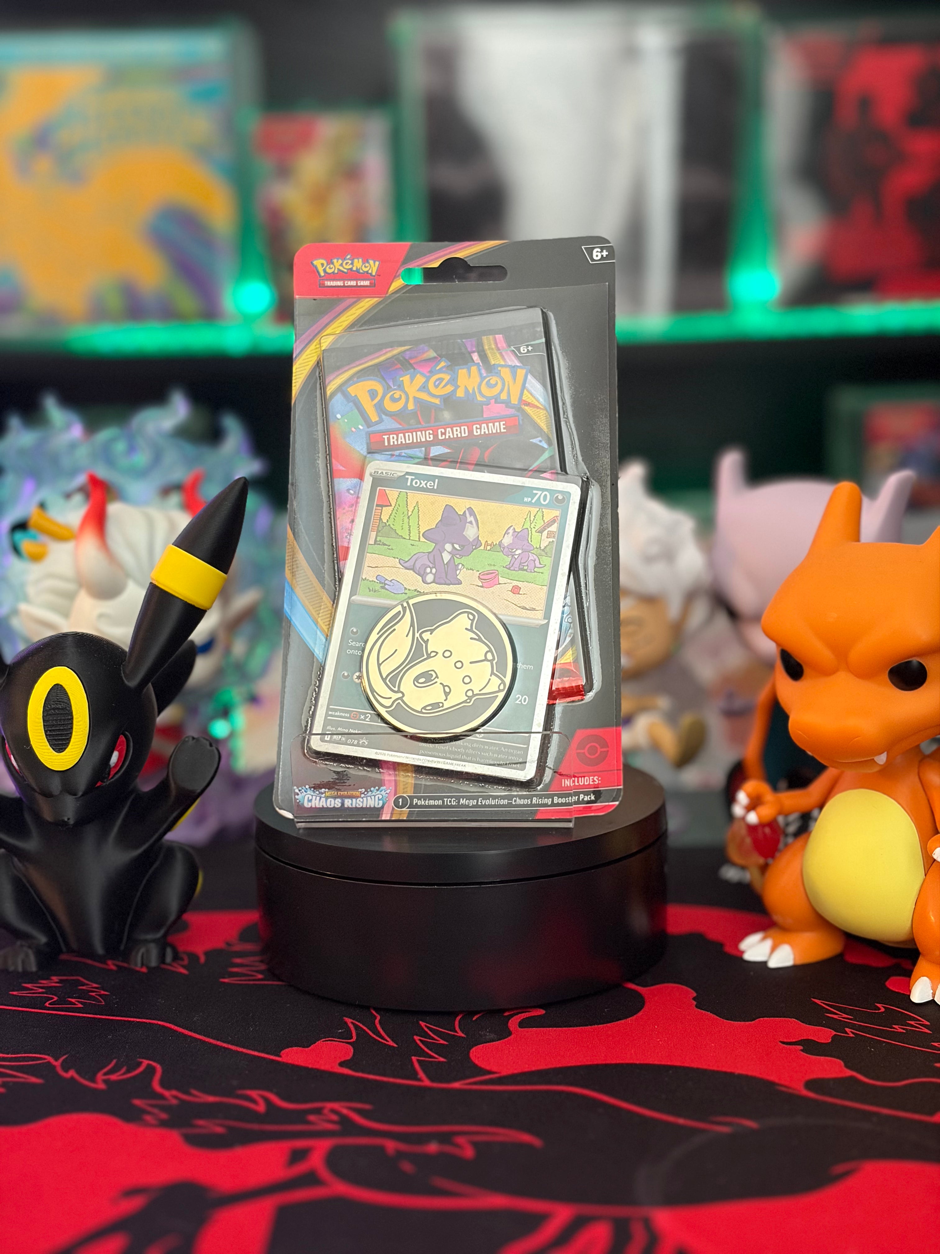 Chaos Rising blister pack, Pokémon TCG Mega Evolution